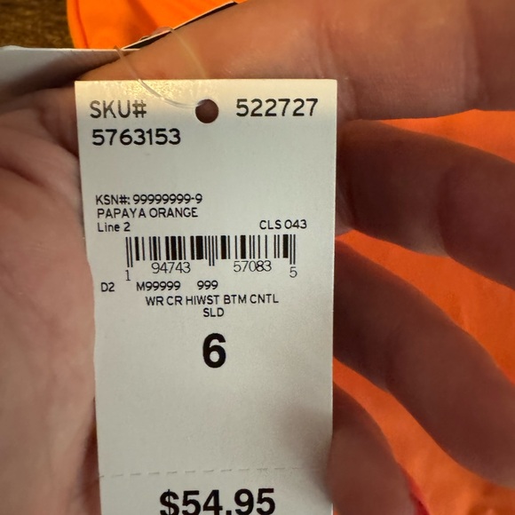 Lands' End Vibrant Orange Bikini Bottom - Picture 3 of 6